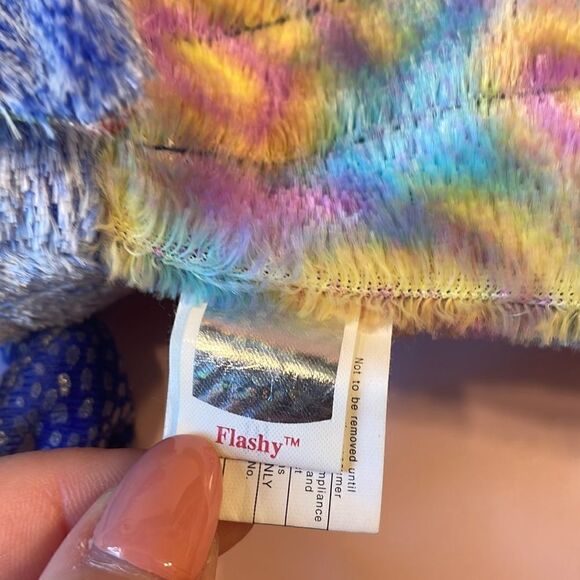 Original Ty Beanie Baby Flashy the Peacock (RETIRED) 2000 Ty Beanie Baby 7” long - Picture 5 of 6